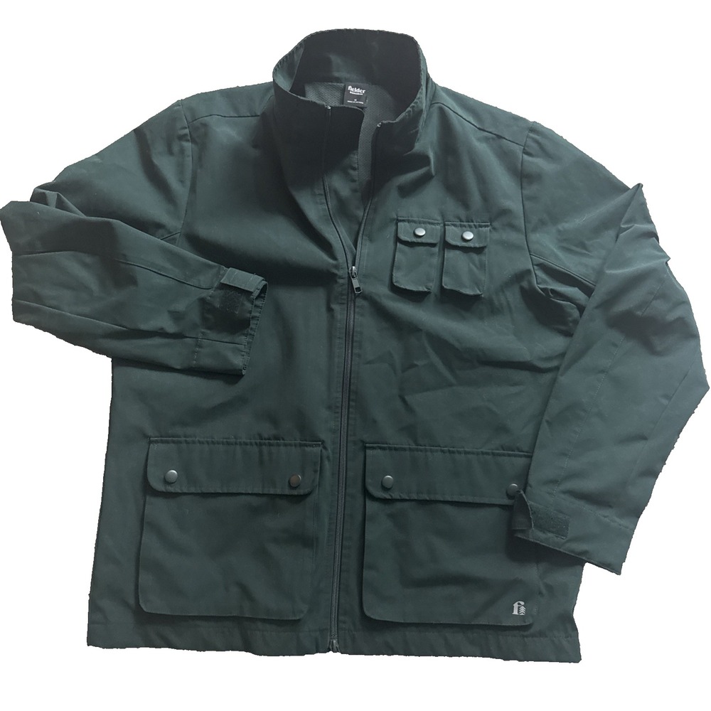 Bonobos Field Jacket Mens Medium Green Utility Military Cargo Zip Pockets